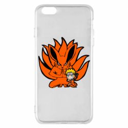 Чехол для iPhone 6 Plus/6S Plus Kurama And Naruto - PrintSalon