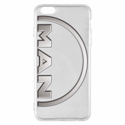 Чехол для iPhone 6 Plus/6S Plus Man metallic logo - PrintSalon