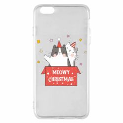 Чехол для iPhone 6 Plus/6S Plus Meowy Christmas ( present box ) - PrintSalon