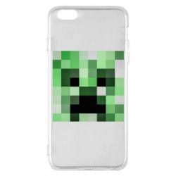 Чехол для iPhone 6 Plus/6S Plus Minecraft minimalist Creeper - PrintSalon