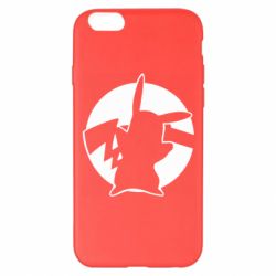 Чехол для iPhone 6 Plus/6S Plus Pikachu silhouette - PrintSalon