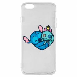 Чехол для iPhone 6 Plus/6S Plus Стич с куклой - PrintSalon