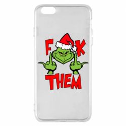 Чехол для iPhone 6 Plus/6S Plus The grinch f*ck them - PrintSalon