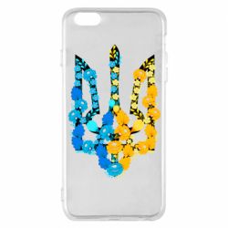 Чохол для iPhone 6 Plus/6S Plus Тризуб квіти Україна - PrintSalon