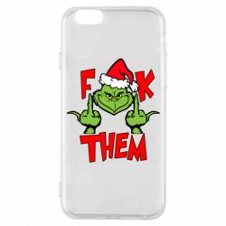 Чехол для iPhone 6/6S The grinch f*ck them - PrintSalon