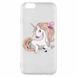 Чехол для iPhone 6/6S Unicorn with bow tie - PrintSalon