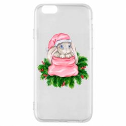 Чехол для iPhone 6/6S Заяц Новогодний - PrintSalon
