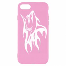 Чехол для iPhone 7 Flaming shark - PrintSalon
