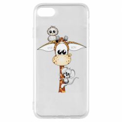Чехол для iPhone 7 Giraffe Owl and Mouse - PrintSalon