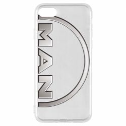 Чехол для iPhone 7 Man metallic logo - PrintSalon