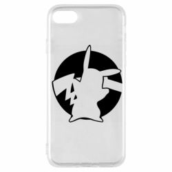 Чехол для iPhone 7 Pikachu silhouette - PrintSalon