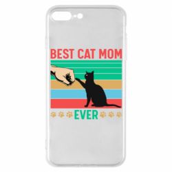 Чехол для iPhone 7 Plus Best cat mom ever - PrintSalon