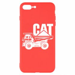 Чехол для iPhone 7 Plus CAT logo and truck - PrintSalon