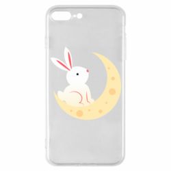 Чехол для iPhone 7 Plus Cute rabbit on the moon - PrintSalon