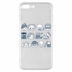 Чехол для iPhone 7 Plus Doctor who icons - PrintSalon