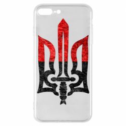 Чехол для iPhone 7 Plus Герб Украины красно-черный - PrintSalon