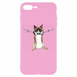 Чехол для iPhone 7 Plus Grumpy Cat On The Rope - PrintSalon