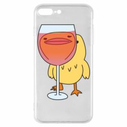 Чехол для iPhone 7 Plus Качка і келих вина - PrintSalon