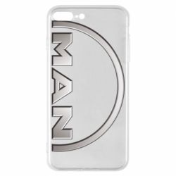 Чехол для iPhone 7 Plus Man metallic logo - PrintSalon