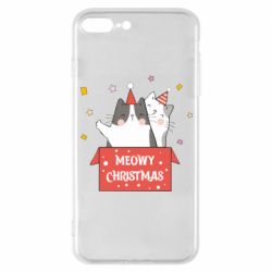 Чехол для iPhone 7 Plus Meowy Christmas ( present box ) - PrintSalon