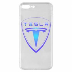 Чехол для iPhone 7 Plus Tesla logo gradient - PrintSalon