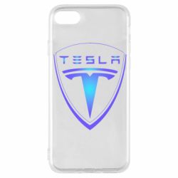 Чехол для iPhone 7 Tesla logo gradient - PrintSalon