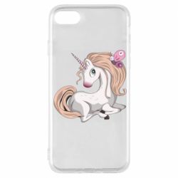 Чехол для iPhone 7 Unicorn with bow tie - PrintSalon