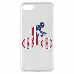 Чехол для iPhone 8 American cyclist - PrintSalon