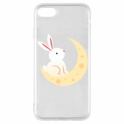 Чехол для iPhone 8 Cute rabbit on the moon - PrintSalon