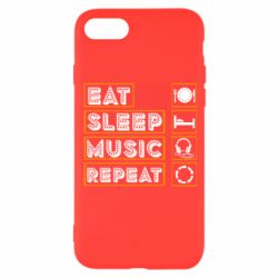 Чехол для iPhone 8 Eat sleep dj repeat. - PrintSalon