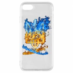 Чехол для iPhone 8 Горящий гербу Украины - PrintSalon