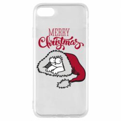 Чехол для iPhone 8 Кот саймона рождество - PrintSalon