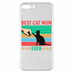 Чехол для iPhone 8 Plus Best cat mom ever - PrintSalon