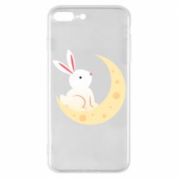 Чехол для iPhone 8 Plus Cute rabbit on the moon - PrintSalon