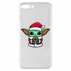 Чехол для iPhone 8 Plus Grogu Santa Claus - PrintSalon