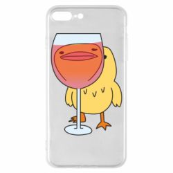 Чехол для iPhone 8 Plus Качка і келих вина - PrintSalon