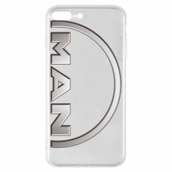 Чехол для iPhone 8 Plus Man metallic logo - PrintSalon