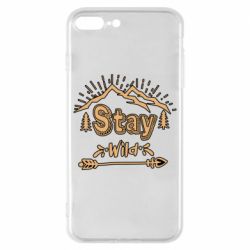 Чехол для iPhone 8 Plus Mountains - Stay Wild - PrintSalon