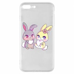 Чехол для iPhone 8 Plus Rabbits In Love - PrintSalon