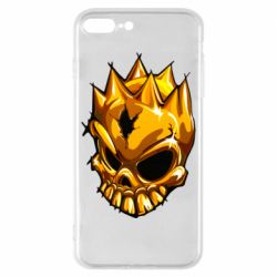 Чехол для iPhone 8 Plus Standoff - Gold Skull - PrintSalon