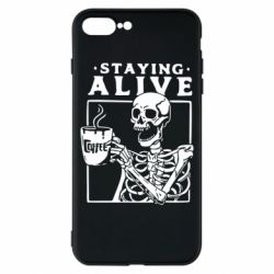 Чехол для iPhone 8 Plus Staying alive with coffee - PrintSalon
