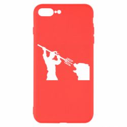 Чехол для iPhone 8 Plus Тризубом по морде - PrintSalon