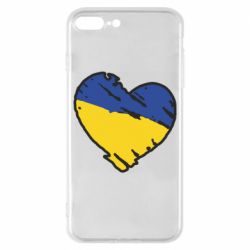 Чехол для iPhone 8 Plus Украина сердце с царапинами - PrintSalon