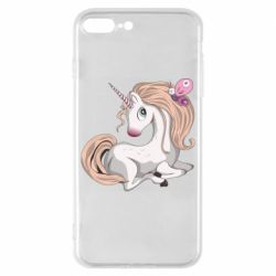 Чехол для iPhone 8 Plus Unicorn with bow tie - PrintSalon