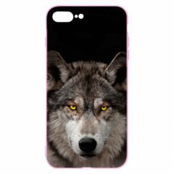 Чохол для iPhone 8 Plus Wolf with yellow eyes - PrintSalon