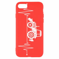 Чехол для iPhone 8 Трактор импульс - PrintSalon
