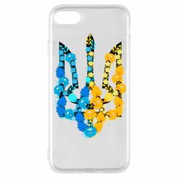 Чохол для iPhone 8 Тризуб квіти Україна - PrintSalon