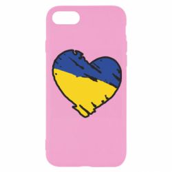Чехол для iPhone 8 Украина сердце с царапинами - PrintSalon