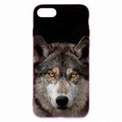 Чохол для iPhone 8 Wolf with yellow eyes - PrintSalon