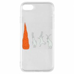 Чехол для iPhone 8 Зайцы возле морковки - PrintSalon